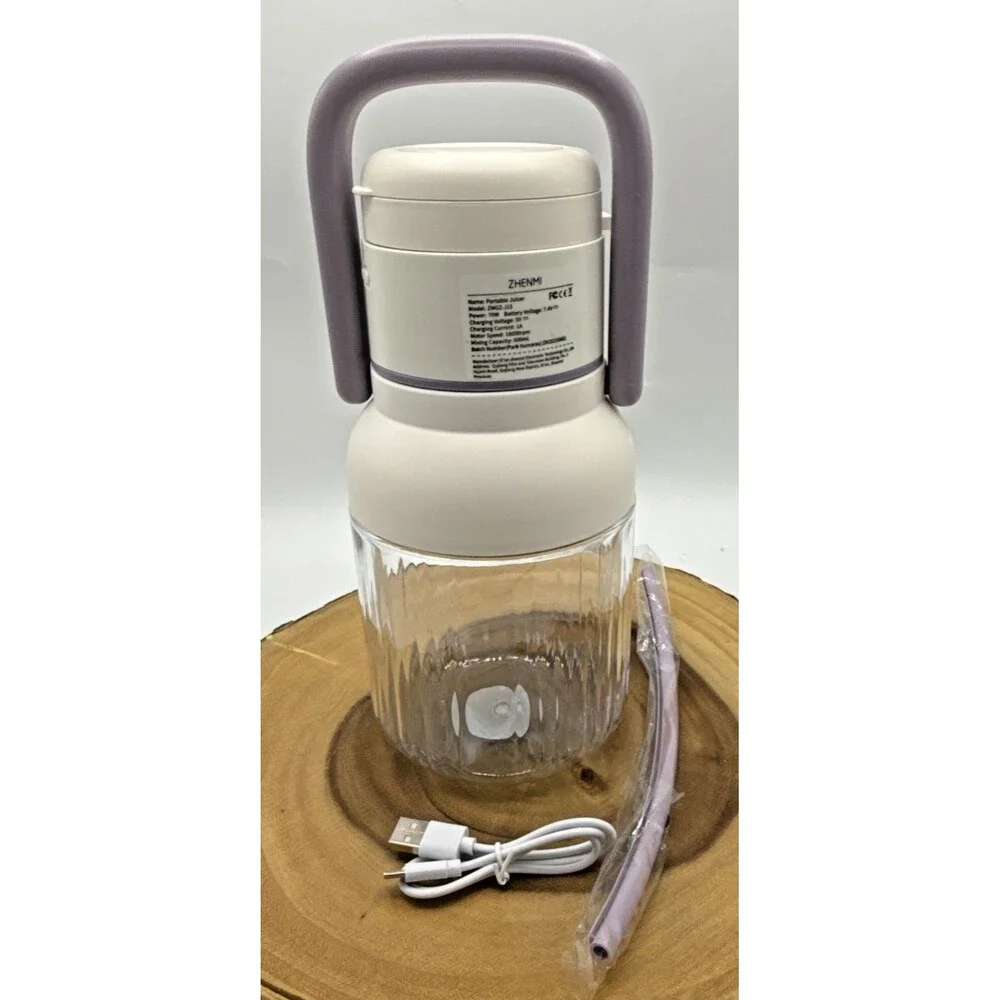 ZHENMI Portable Blender, Personal Blender for Smoothies/Shakes Cordless Purple
